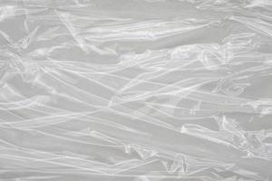 White plastic film wrap texture background photo