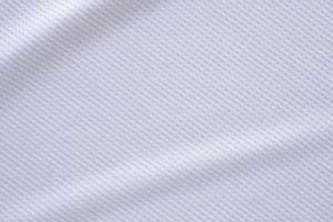 White sports clothing fabric football shirt jersey texture abstract background photo