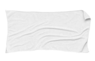 toalla de playa blanca fondo blanco aislado foto