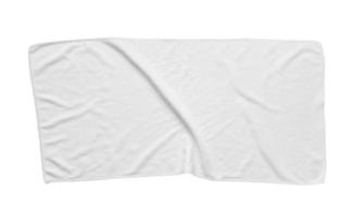 White beach towel isolated white background photo