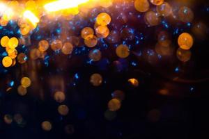 Yellow, blue, violet colored abstract defocused background photo