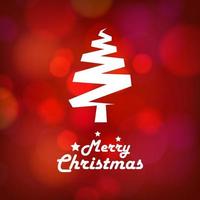 Merry Christmas card with creative design and red background vector