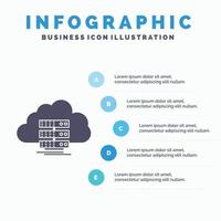 cloud. storage. computing. data. flow Infographics Template for Website and Presentation. GLyph Gray icon with Blue infographic style vector illustration.