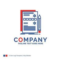Company Name Logo Design For Component. data. design. hardware. system. Blue and red Brand Name Design with place for Tagline. Abstract Creative Logo template for Small and Large Business. vector