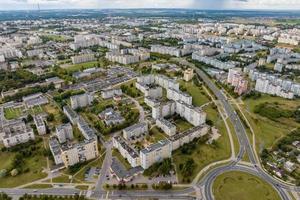 aerial panoramic view of the residential area of high-rise buildings photo