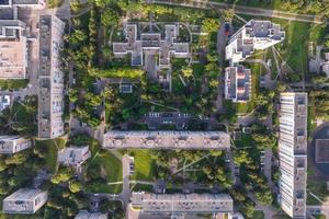 aerial panoramic view of the residential area of high-rise buildings photo