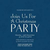 Join us for a Christmas Party Poster template vector