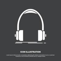 Audio. headphone. headphones. monitor. studio Icon. glyph vector symbol for UI and UX. website or mobile application