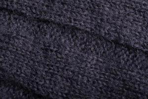 Black and gray knitted silk thread pattern for background. photo