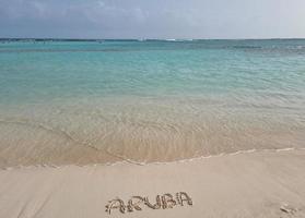 Amazing landscapes of Aruba Views of the Aruba island photo
