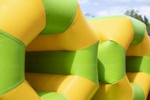 Obstacle course details. Inflatable structures. photo