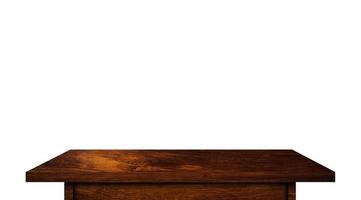tablero de madera vintage aislado sobre fondo blanco con trazado de recorte para el trabajo. utilizado para mostrar o montar el diseño de sus productos foto