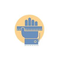 Education. hand. learn. learning. ruler Glyph Icon. vector