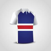 bandera de islandia en camiseta vector