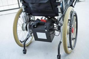 Battery of electric wheelchair for patient or people with disability people. photo