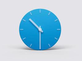 Minimal Clock time 10 30 o'clock or Ten Thirty on light pastel background 3d illustration photo