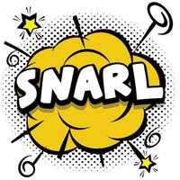 snarl Comic bright template with speech bubbles on colorful frames