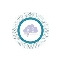 cloud. search. storage. technology. computing Glyph Icon. Vector isolated illustration