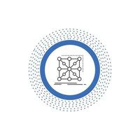 Data. framework. App. cluster. complex Line Icon. Vector isolated illustration