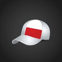 Poland Flag on Cap vector