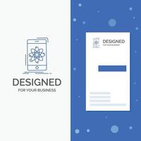 Business Logo for data. information. mobile. research. science. Vertical Blue Business .Visiting Card template vector