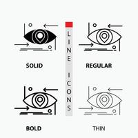 Advanced. future. gen. science. technology. eye Icon in Thin. Regular. Bold Line and Glyph Style. Vector illustration