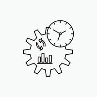 Business. engineering. management. process Line Icon. Vector isolated illustration