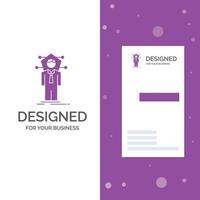 Business Logo for Business. connection. human. network. solution. Vertical Purple Business .Visiting Card template. Creative background vector illustration