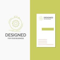 Business Logo for Action. fast. performance. process. speed. Vertical Green Business .Visiting Card template. Creative background vector illustration