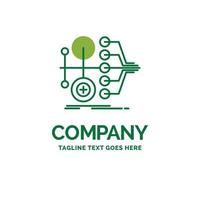 monetization. finance. money. transfer. value Flat Business Logo template. Creative Green Brand Name Design. vector