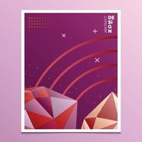 Abstract composition. A4 brochure cover design. Title sheet model. Polygonal space icon. Vector front page font. Ad banner form texture
