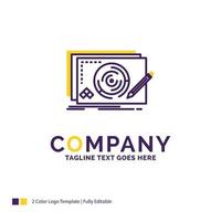 Company Name Logo Design For Level. design. new. complete. game. Purple and yellow Brand Name Design with place for Tagline. Creative Logo template for Small and Large Business. vector