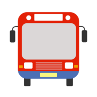 Front of Bus, public transportation with red color png