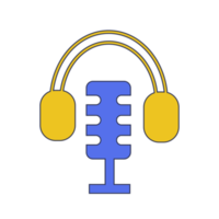 Accessories podcast headphone and microphone icon for content purposes png