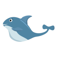 delfino grande cazzotto cartone animato illustrazione png