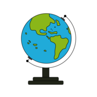 icono del mundo del globo que muestra países e islas para el conocimiento geográfico png