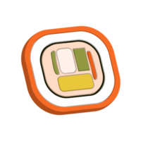 icono de rebanada de sushi png