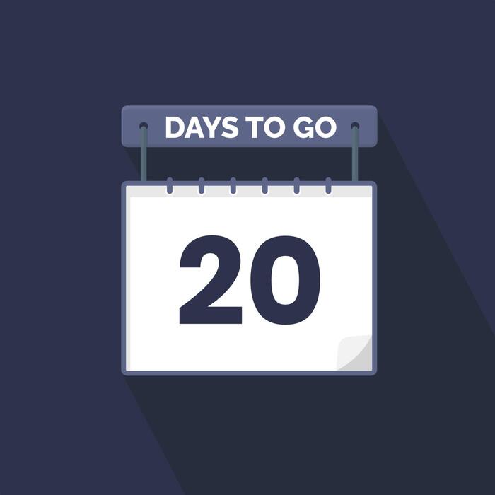 20 Days To Go Vector Art, Icons, and Graphics for Free Download