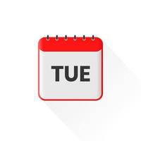 Friday calendar icon, day of the week for schedule work sign vector