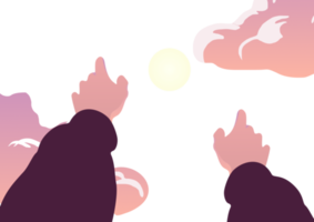 lofi estético atrapando el fondo de la esperanza. luna png