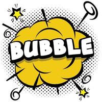 plantilla brillante cómica de burbujas con burbujas de discurso en marcos coloridos vector