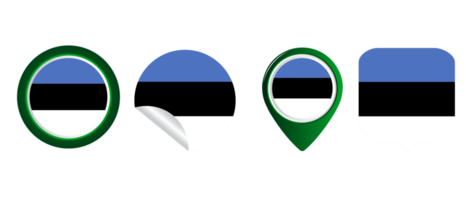 Estonia flag flat icon symbol illustration png