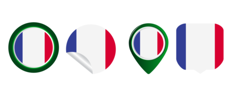 flache ikonensymbolillustration der frankreich-flagge png