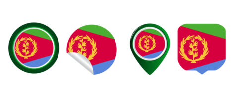 Eritrea flag flat icon symbol illustration png