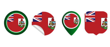 illustration du symbole de l'icône plate du drapeau des bermudes png