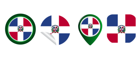 Dominican Republic flag flat icon symbol illustration png