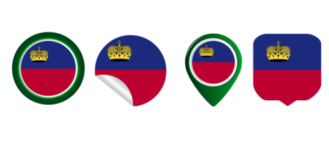 ilustración de símbolo de icono plano de bandera de liechtenstein png