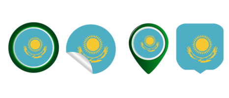 ilustración de símbolo de icono plano de bandera de kazajstán png