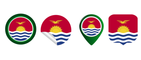 Kiribati flag flat icon symbol illustration png