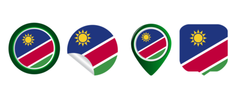 ilustración de símbolo de icono plano de bandera de namibia png